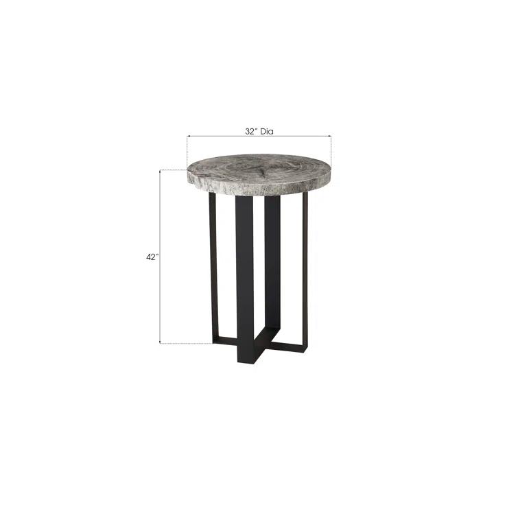 Phillips Collection Chuleta Bar Table on Black Metal Base