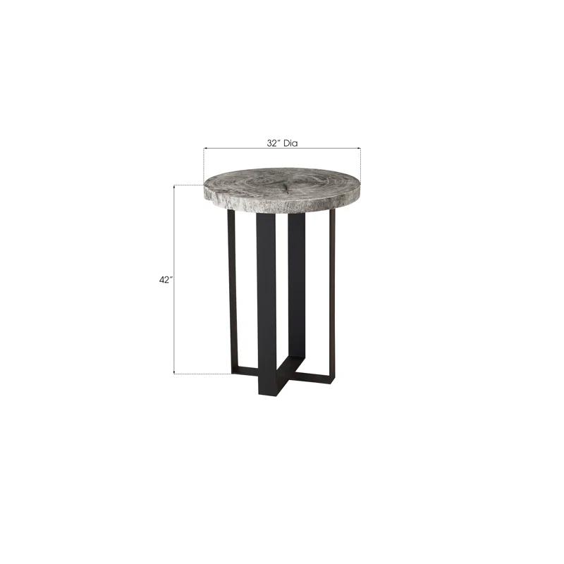 Phillips Collection Chuleta Bar Table on Black Metal Base