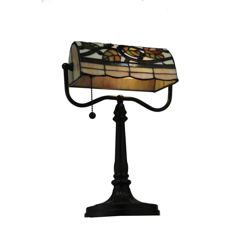 Meyda Lighting Meyda Tiffany & Stained Glass Metal Bankers Lamp