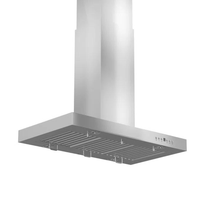 ZLINE 30 in. Convertible Vent Isl& Mount Range Hood in Stainless Steel (KE2i-30)