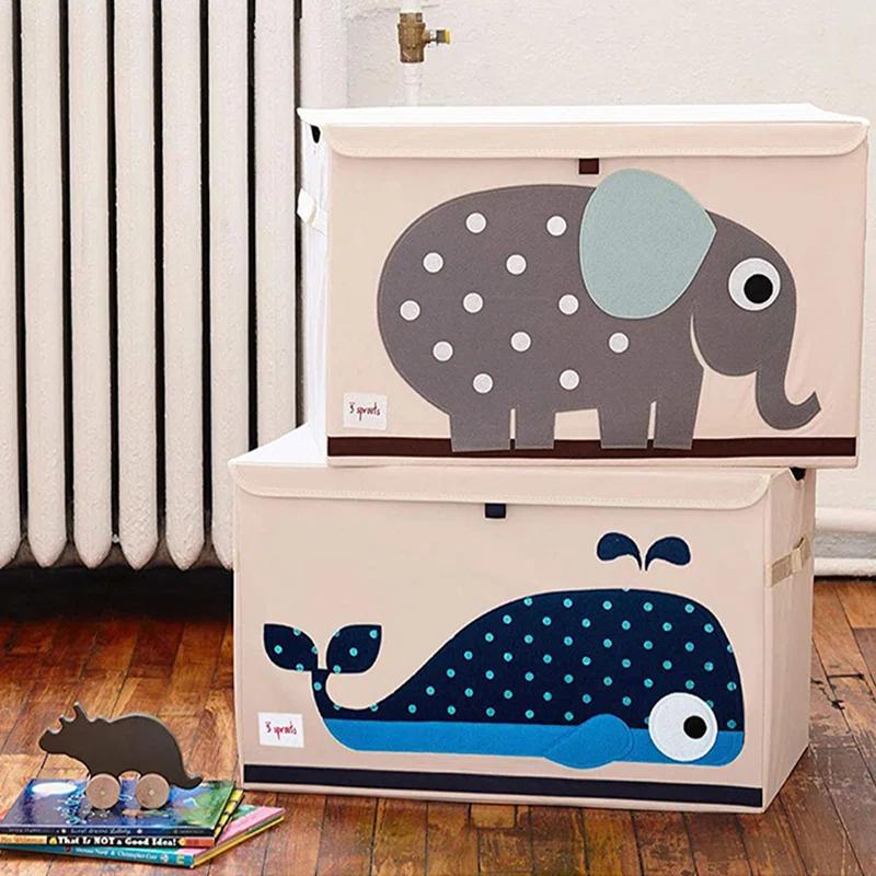 3 Sprouts 3 Sprouts - Toy Chest Storage Box for Kids Playroom, Whale