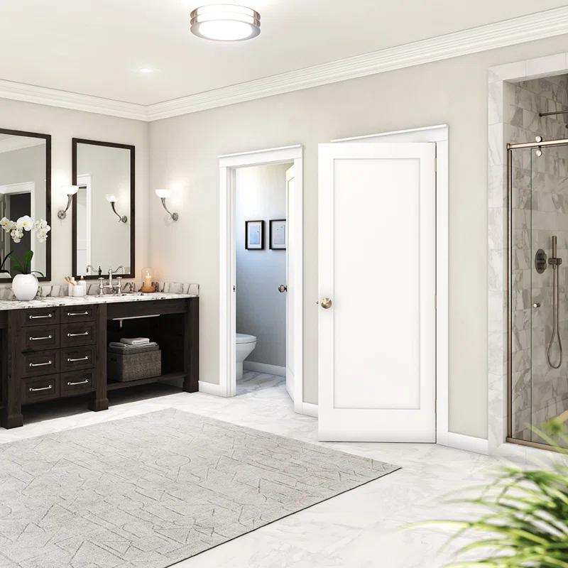 EightDoors 80'' Solid Wood Paneled Slab Door