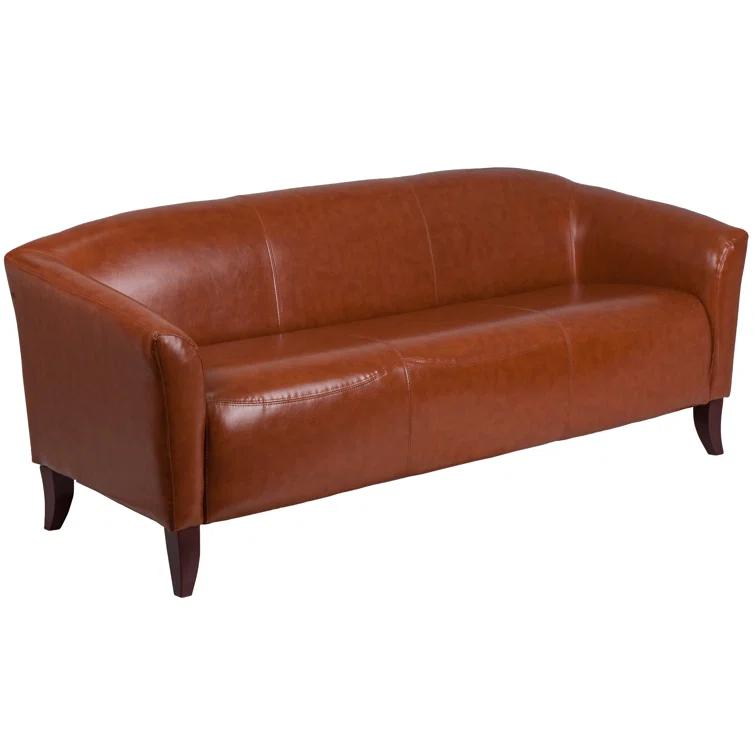 Flash Furniture HERCULES Imperial Series LeatherSoft Sofa with Cherry Wood Feet
