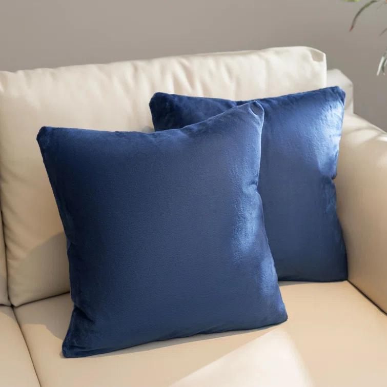 Cheer Collection Set Of 2 Hollow Fiber Filled Couch Pillows, 18" X 18" - Gray (Set of 2)