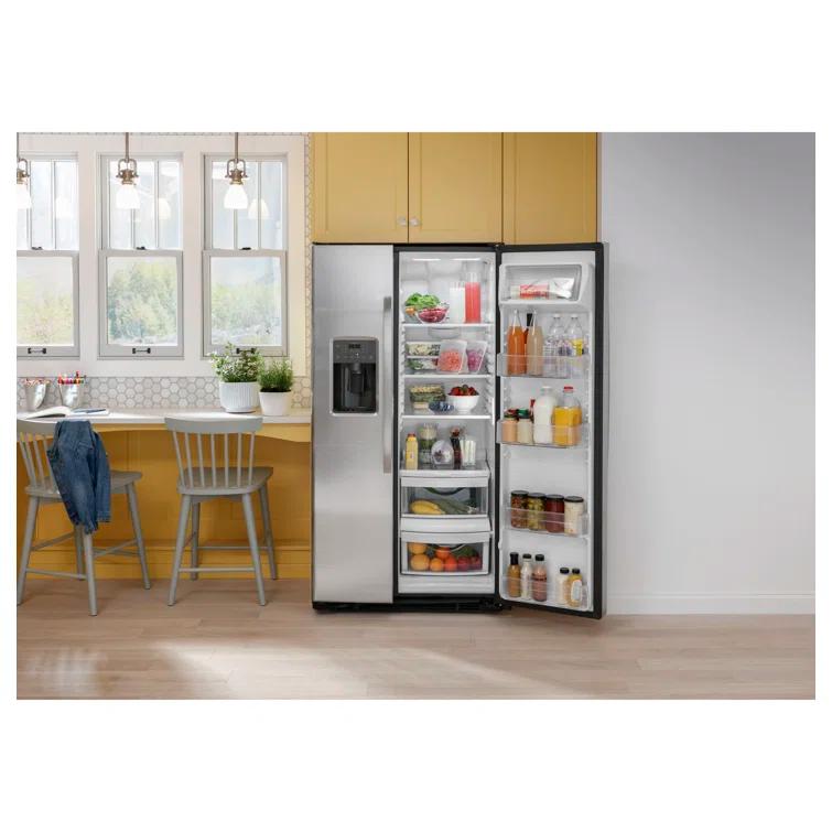 GE Appliances GE 33" Side By Side 23 cu. ft. Refrigerator GSS23GYPFS