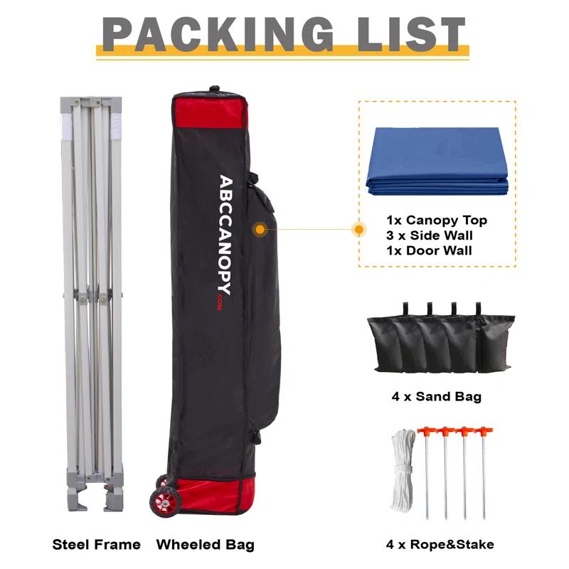 ABCCANOPY Commercial 10 ft. W x 10 ft. D Instant Shade Pop-Up Canopy The Pop Up Canopies