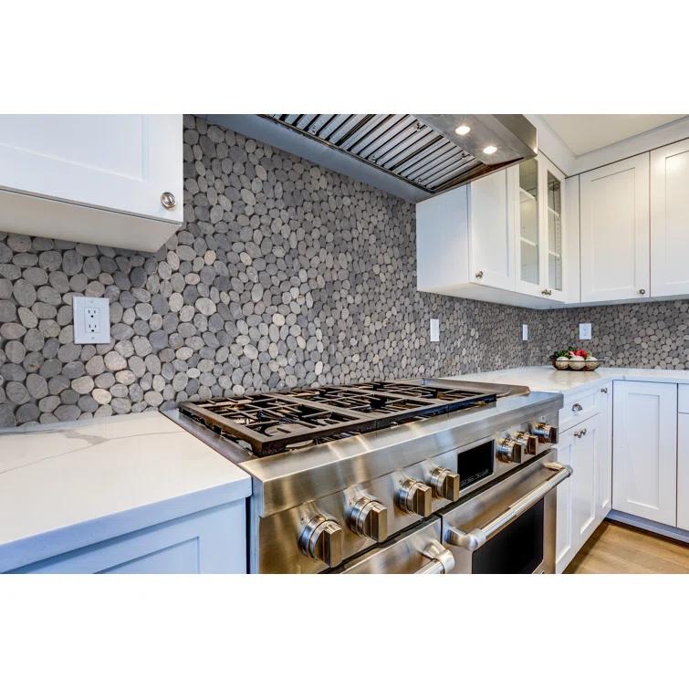 Cruz Bay Studio Natural Stone Pebbles Mosaic Wall & Floor Tile