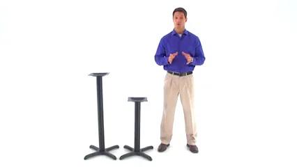 Flash Furniture Beverly Restaurant Table X-Base with 3" Dia. Bar Height Column