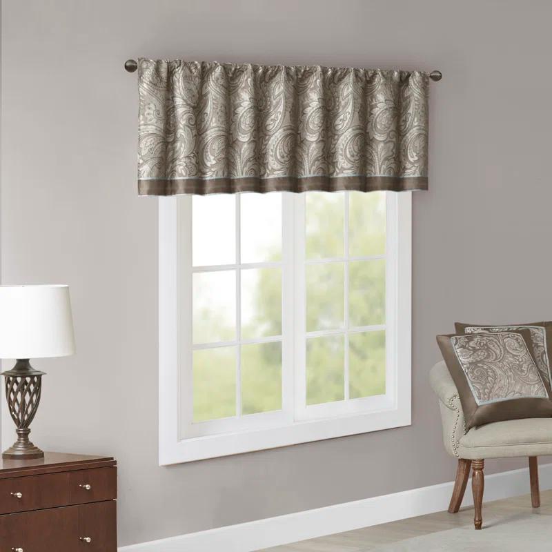 Madison Park Aubrey Jacquard Single Window Valance