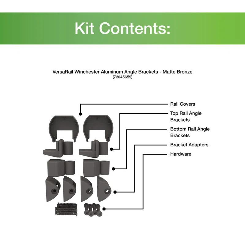 Barrette Outdoor Living VersaRail Winchester Aluminum Angle Brackets