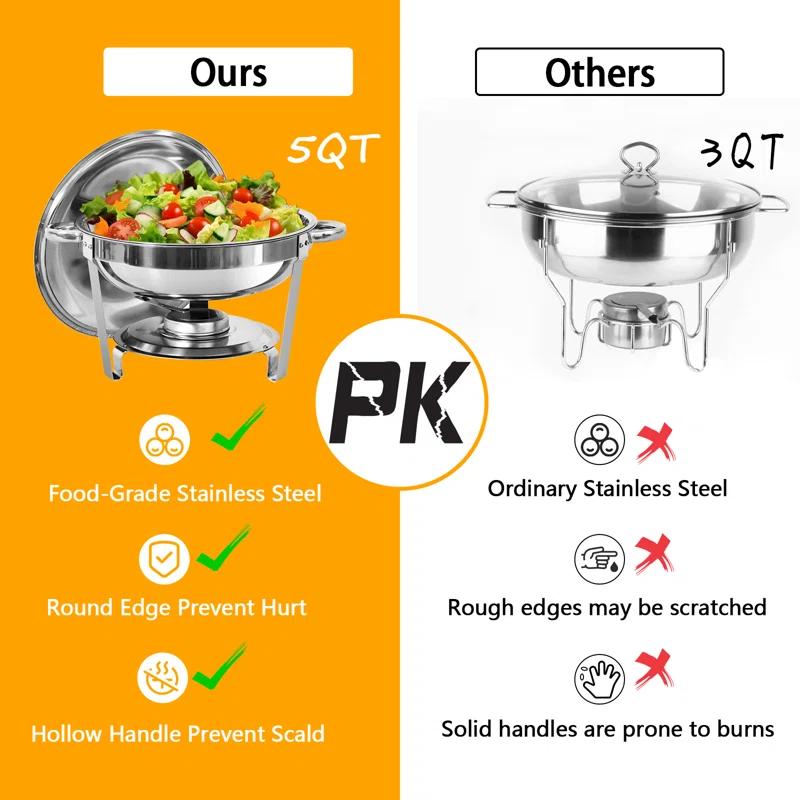 The Party Aisle™ Stainless Steel Round Chafing Dish (Set of 2)