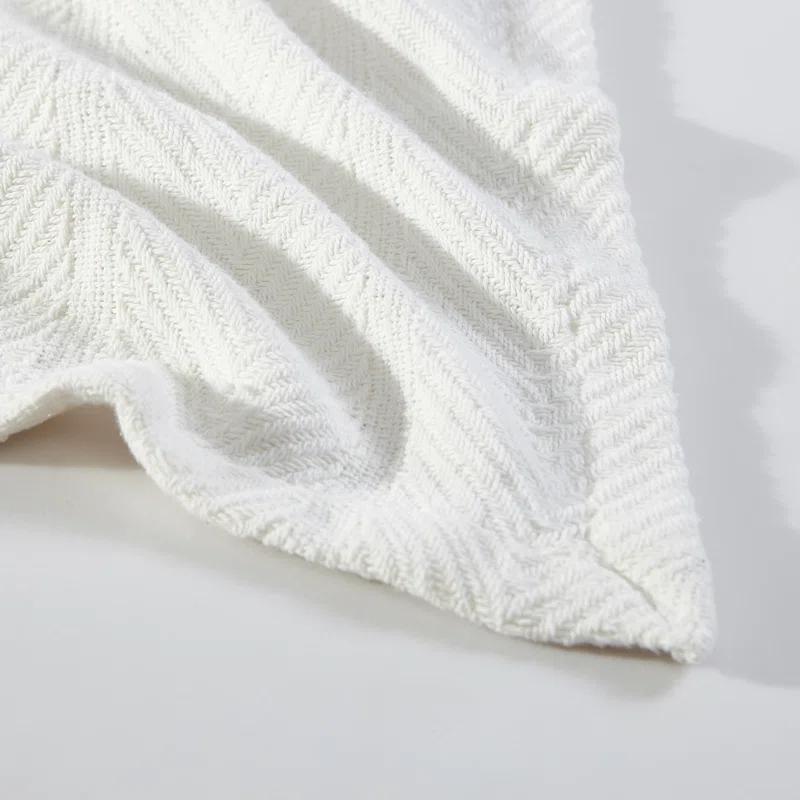 Eddie Bauer Eddie Bauer Herringbone Cotton Reversible Blanket