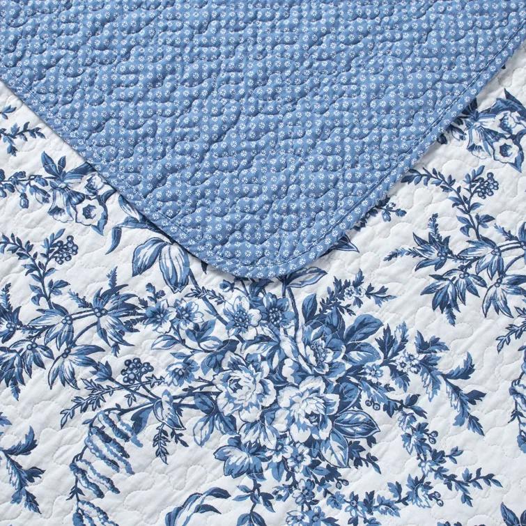Laura Ashley Laura Ashley Bedford Cotton Reversible Quilt Set