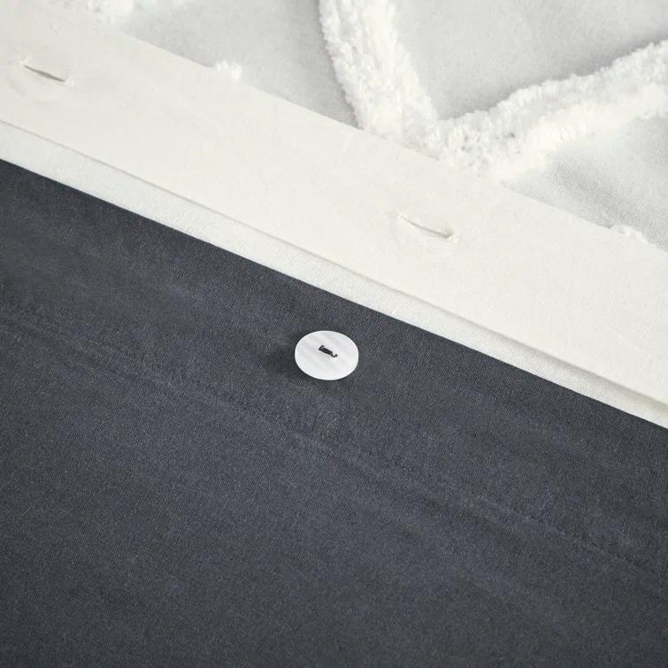 INK+IVY Mila Cotton Duvet Cover Set with Chenille Tufting