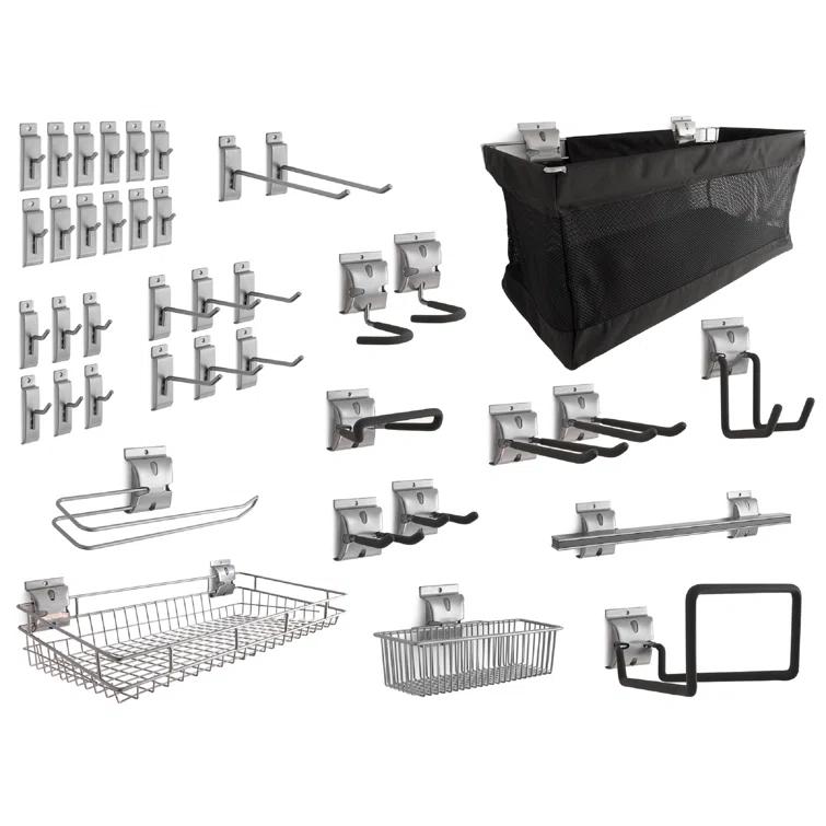 NewAge Products Garage 40 Piece Steel Slatwall Accessory Kit