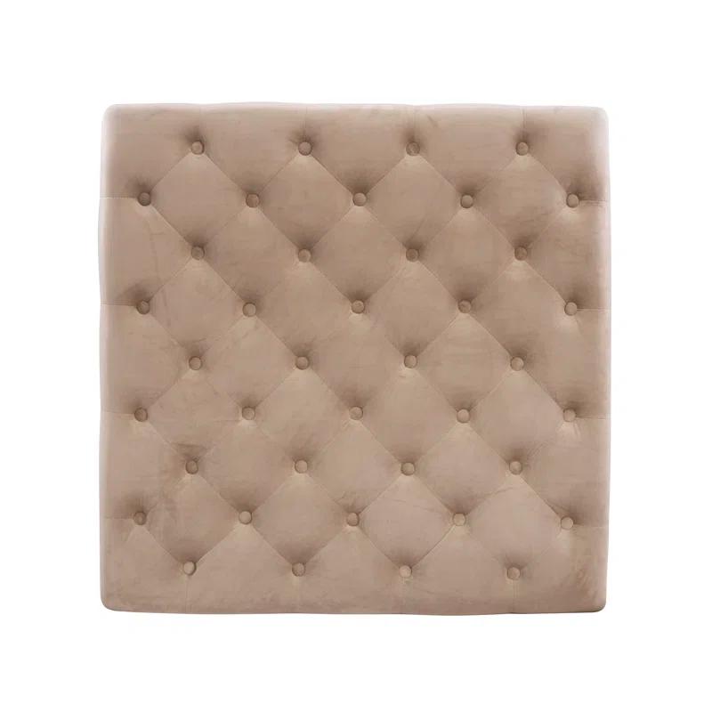 Kelly Clarkson Home Landis 35" Nailhead Trim Tufted Upholstered Ottoman