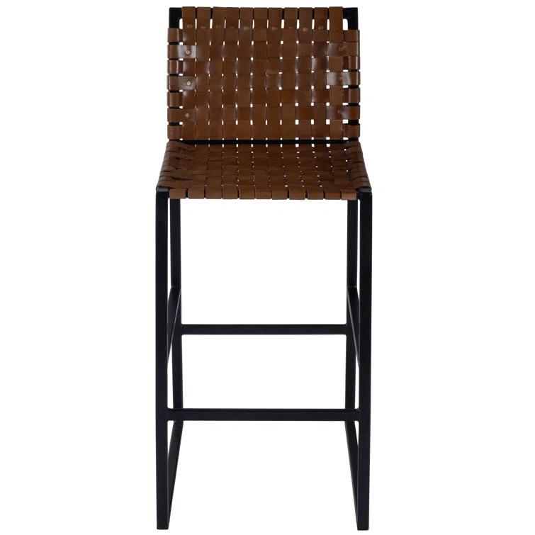 Butler Specialty Urban Woven Leather Bar Stool In Brown