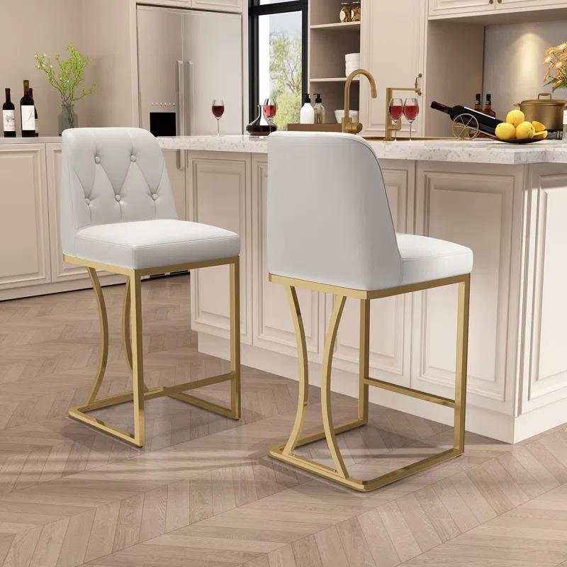 Mercer41 24" Counter Height Bar Stools with Back Kitchen Island Stools