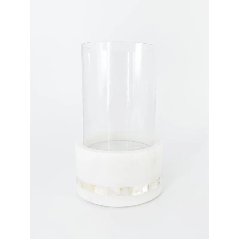 Anaya 7.63" Marble Tabletop Hurricane | Wayfair