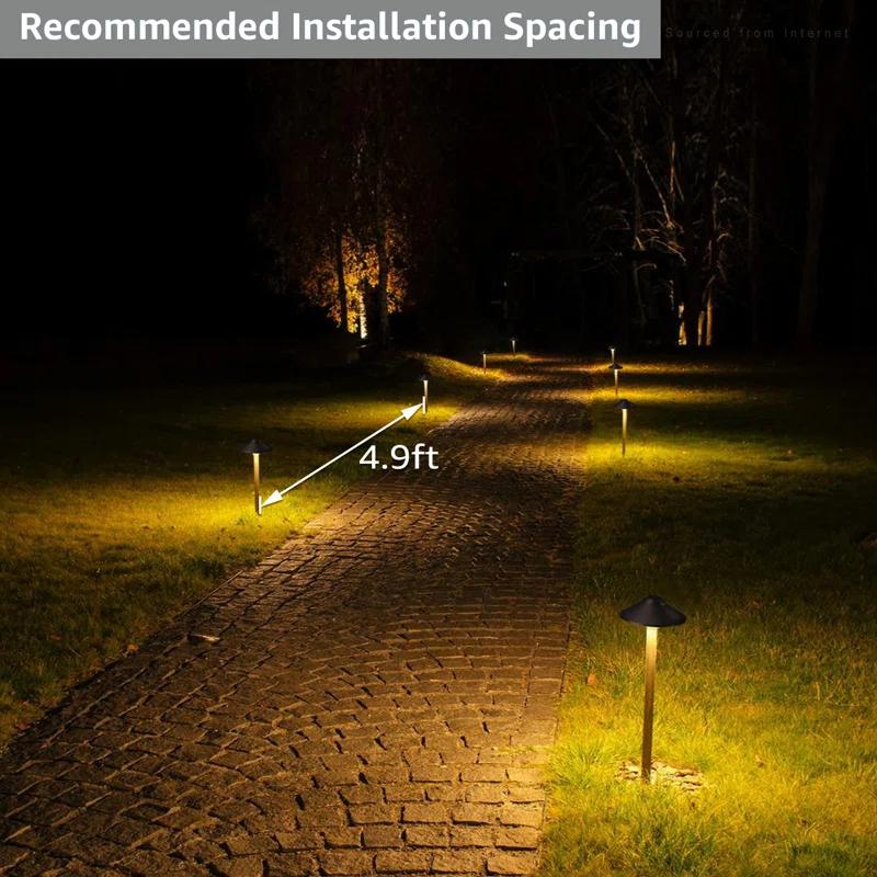 3CCT Low Voltage Landscape Pathway Lights, 5W LED Landscape Path Light, Aluminum, Oil Rubbed Bronze (Set of 12)
