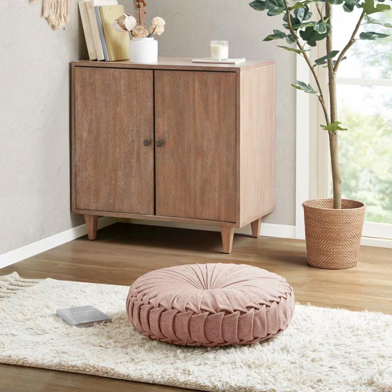 Intelligent Design Loretta Poly Chenille Round Floor Pillow Cushion