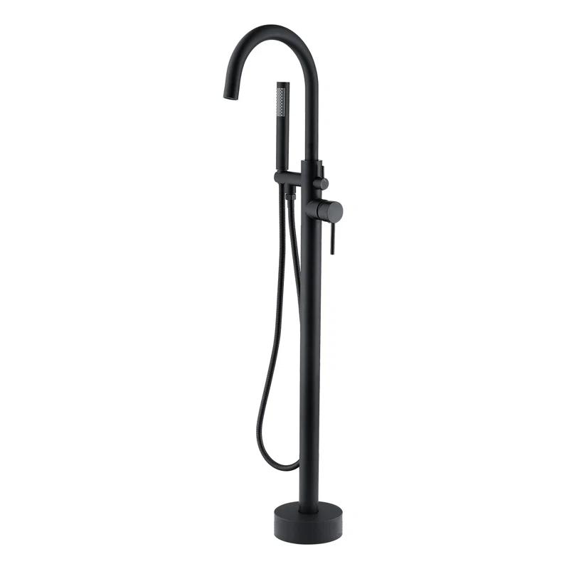 PENGFANG WORLDWIDE LLC Double Handle Floor Mounted Tub Filler With Handshower P017MBTF