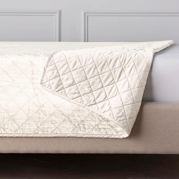 Chloe Modern & Contemporary Velvet Coverlet