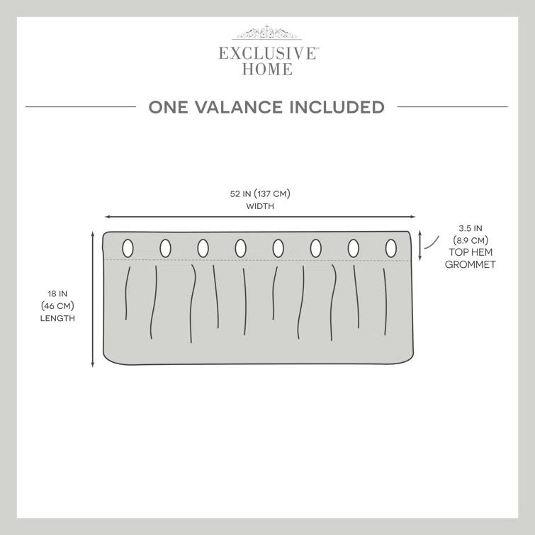 Amalgamated Textiles Catarina Linen Tailored 52'' W Window Valance