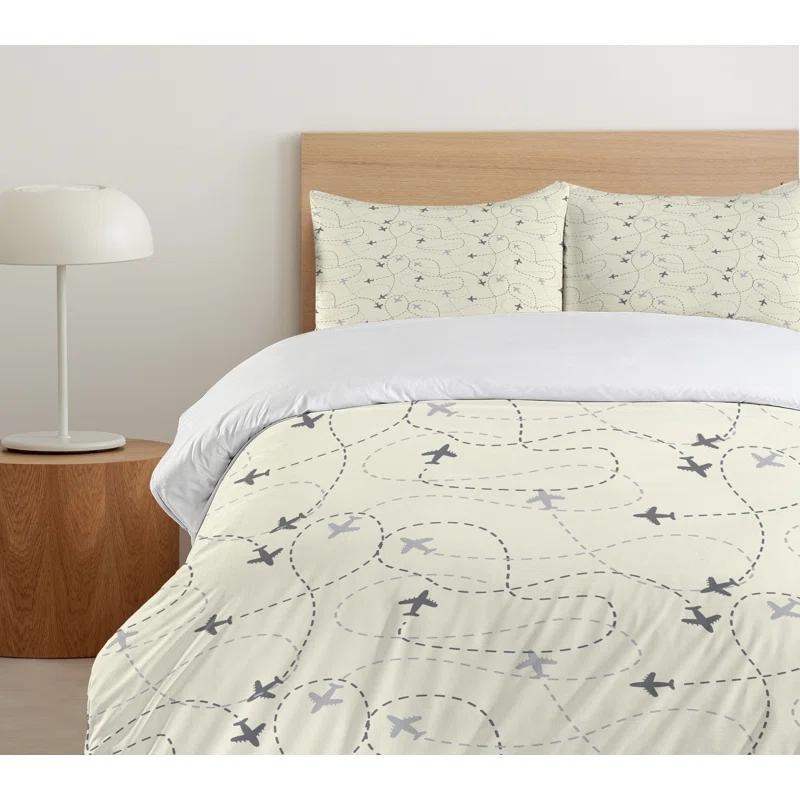 Ambesonne Airline Modern & Contemporary Duvet Cover Set