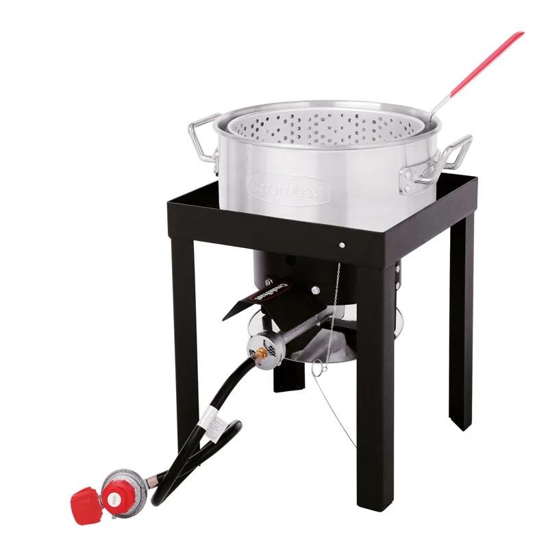 Creole Feast Creole Feast Premium Aluminum 30 Qt. Turkey Fryer And 10 Qt. Fish Fryer Boiler Steamer Set