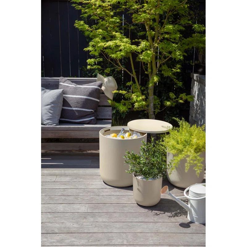 Veradek Kona Round Plastic Outdoor Side Table