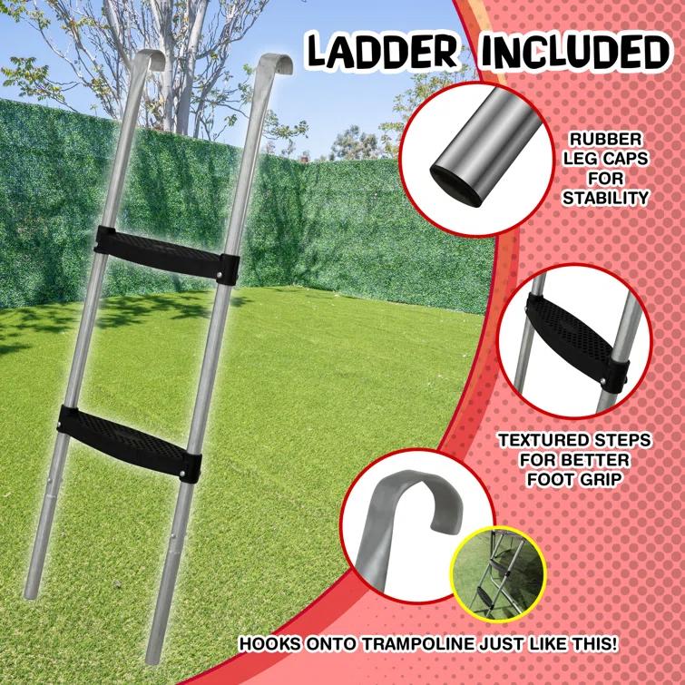 TruJump Sportspower TruJump 14' Round Trampoline with Safety Enclosure & with Lifetime Warranty on Jump Mat