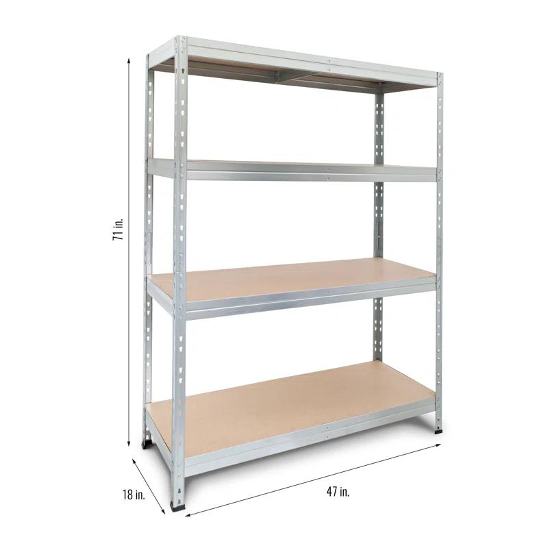 Ar Shelving Garage Storage Shelving 47"W x 71"H x18"D Galvanized