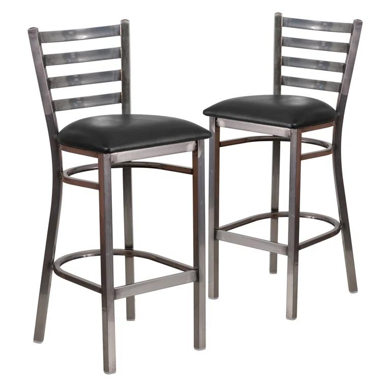Flash Furniture Brixton Hercules Series Ladder Back Metal Restaurant Barstools