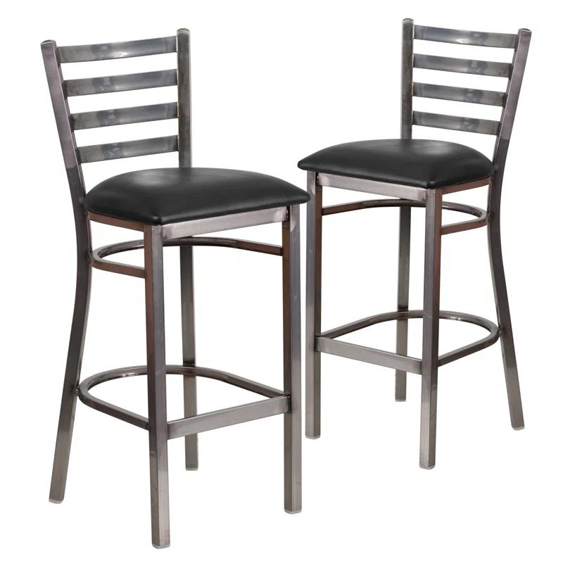 Flash Furniture Brixton Hercules Series Ladder Back Metal Restaurant Barstools