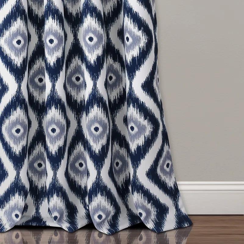 Lush Decor Diamond Ikat Polyester Semi Sheer Curtain Pair (Set of 2)