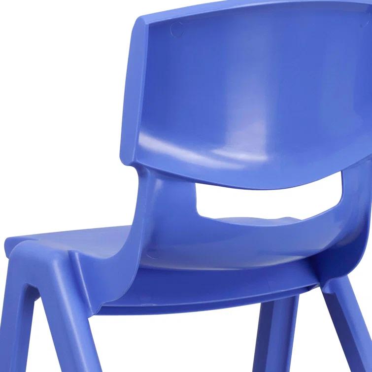 Flash Furniture Goddard Plastic Stack School Chair with Seat, 3rd-7th School Chair (Set of 4)