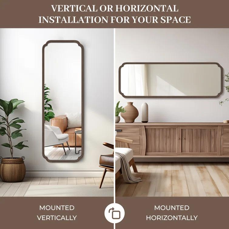Winston Porter Solid Wood Rectangle Mirror