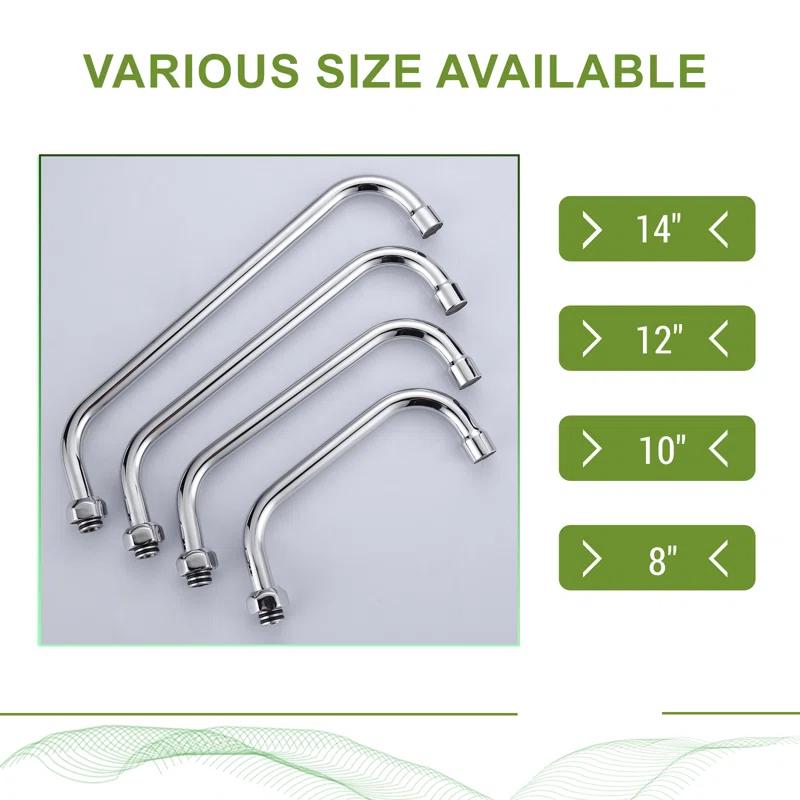 8" Faucet Swing Spout Replacement In Polished Chrome-G3/4 Internal Thread