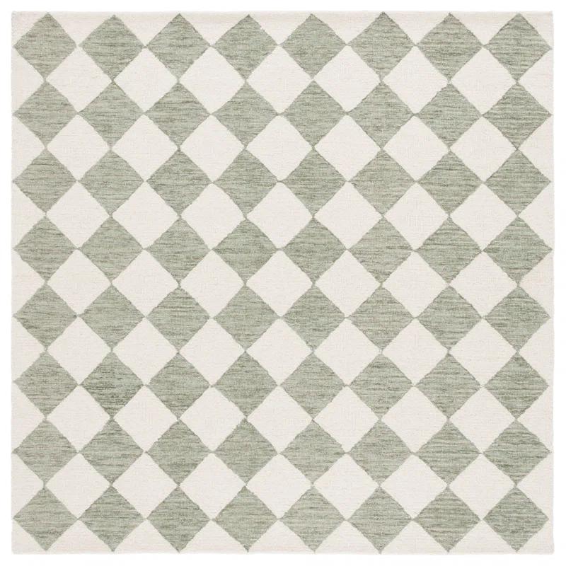 Safavieh Ebony Hand Tufted Wool Pile Checkered Rug