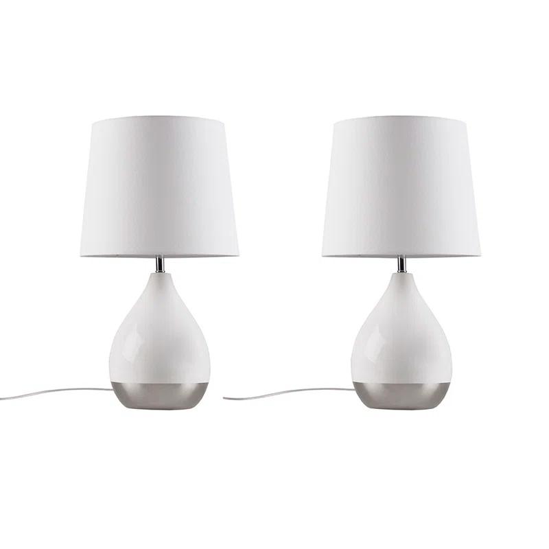 Everly Quinn 2-Tone Ceramic Table Lamp Set of 2 (Set of 2)