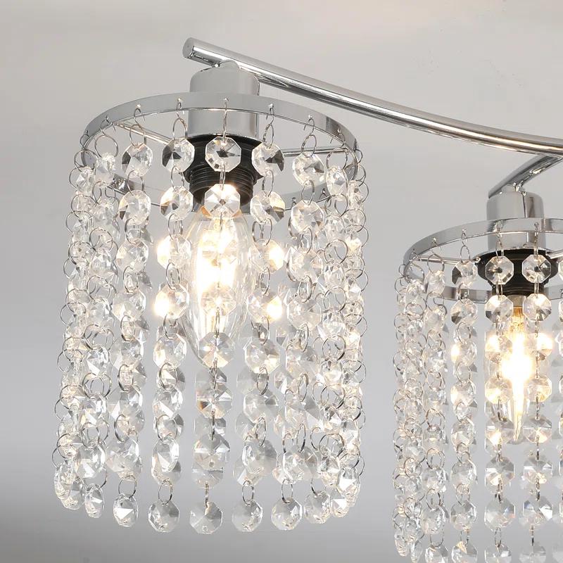 Mercer41 6 - Light 35.03" Dimmable Crystal Flush Mount