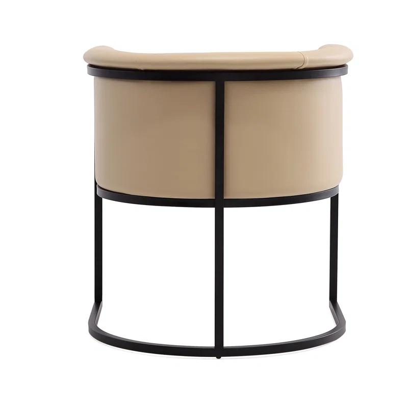 Ceets 18.9'' H Faux Leather Upholstered Metal Armchair (Set of 2)