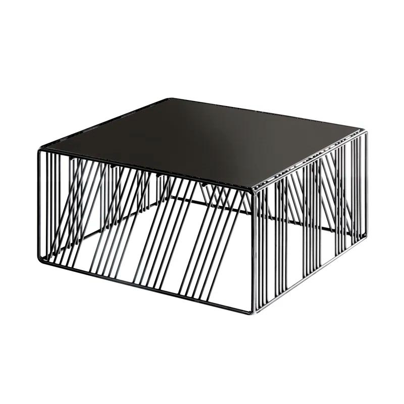 Cal-Mil Portland Black Square Metal Riser - 12" x 12" x 6"