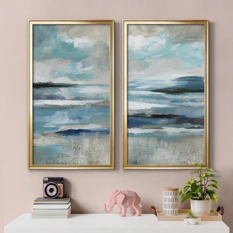 " Distant Drama I " 2 - Pieces Painting Print (Set of 2)