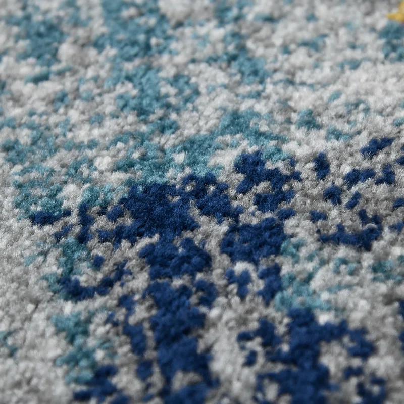 Chelsea Abstract Transitional Durable Performance Orange/Blue Area Rug