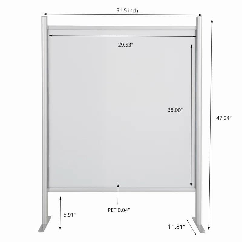MT Displays Metal/Plastic 1 Panel Sneeze Guard