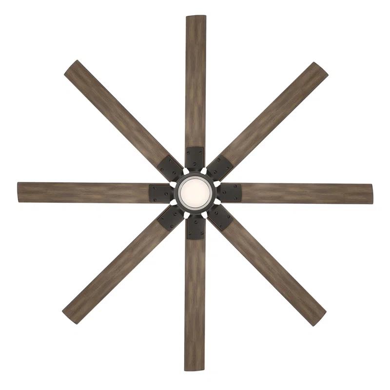 Modern Forms Renegade 8 - Blade Outdoor / Indoor Smart Ceiling Fan with Remote Control and LED Light Kit Included