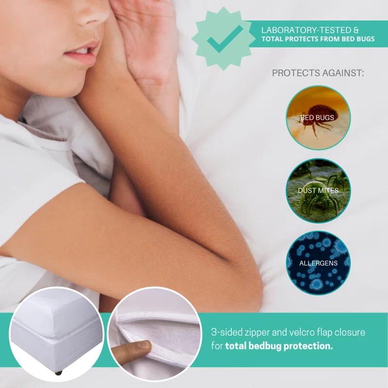 Hygea Natural Waterproof Zipper Mattress Protector Case Pack
