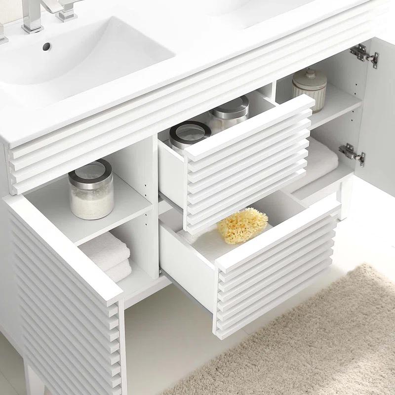 Trio Supply House Modway Render 48" Double Sink Bathroom Vanity